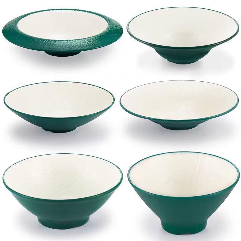 Yuzhu Xun Melamine Imitation Porcelain Douli Noodle Bowl