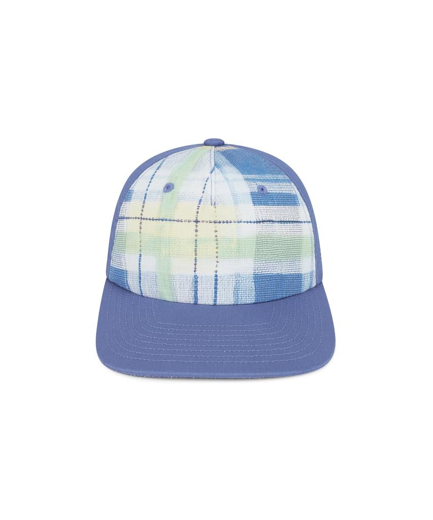 Sseonleobeutueo Plaid Trucker Cap Blue