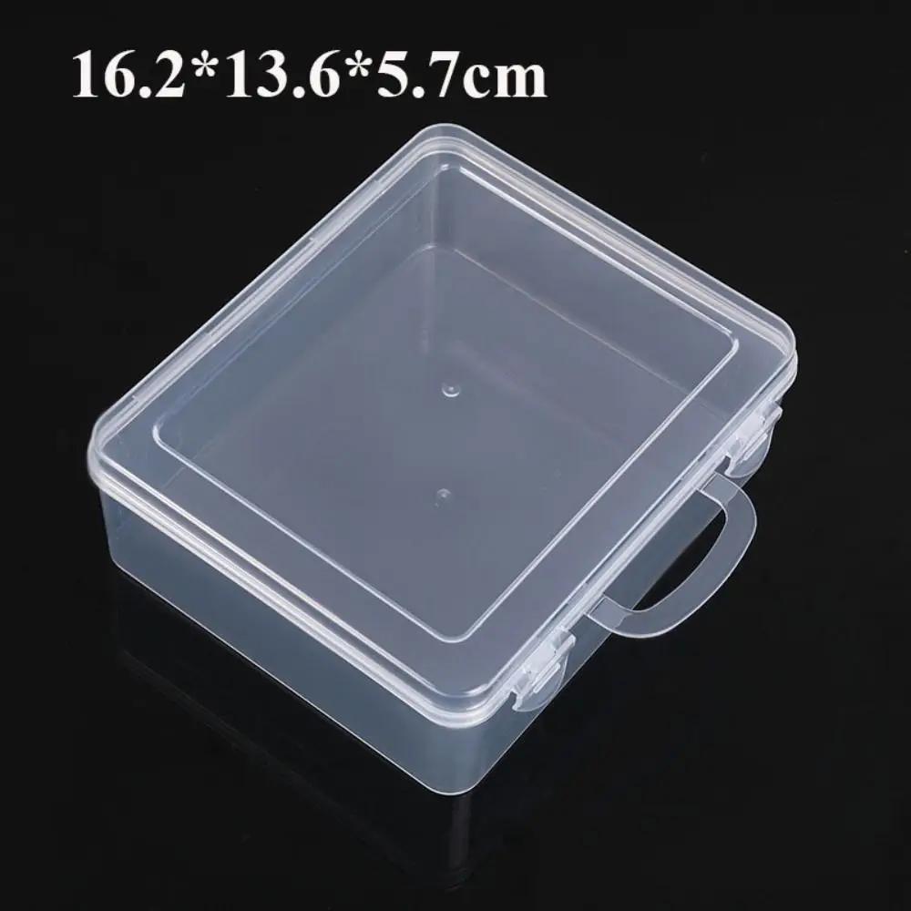 Square Plastic Transparent Storage Box Jewelry Beads Container Power Tools Accessories Box Small Items Sundries Organizer Case
