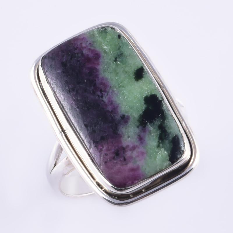 Ruby In Zoisite Handmade Lab-Created 925 Sterling Silver Jewelry Ring S.8 P5j12