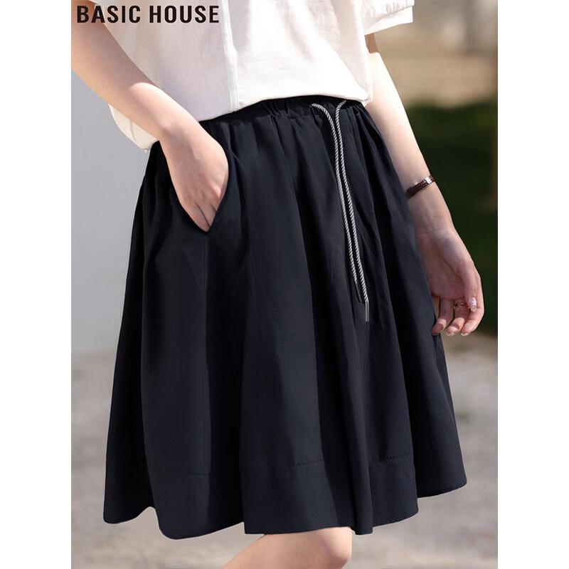 Basic House Women s High-Waisted A-Line Skirt One Size