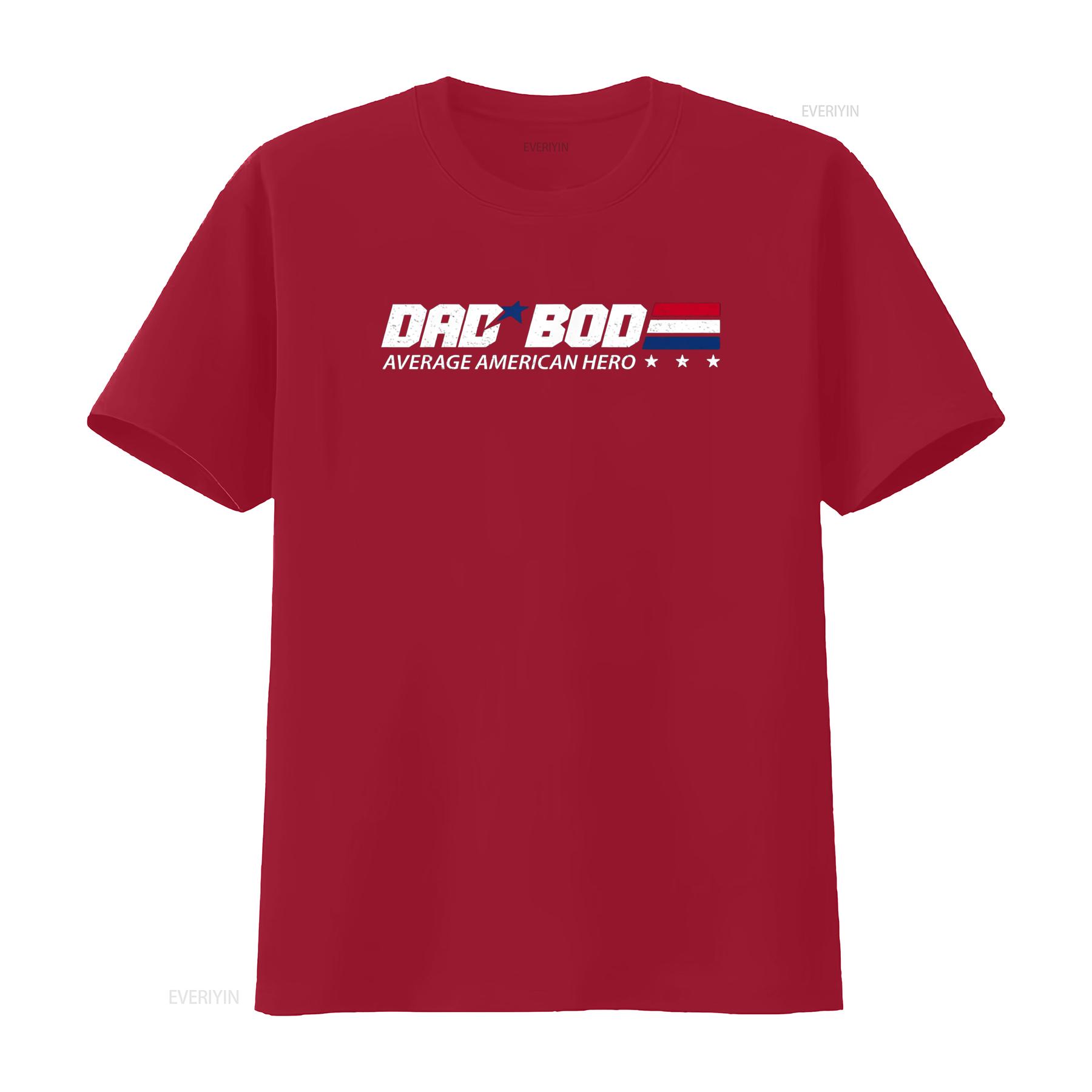 

Dad Bod Average American Hero T Shirt vintage Washed Comfortable graphic homme streetwear Top For Everyday Wear Casual Soft S