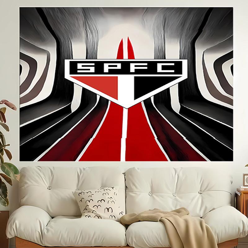 1pc São Paulo FC Logo Tapestry, Living Room, Bedroom, Office, Party Decor, Ideal Festive Gift