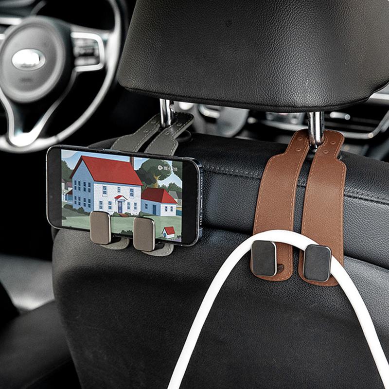 Universal Suede Car Hook Car Seat Hanger Hooks Seat Back Hook Bags Clothes Sundries Hanger Auto Car Accessories