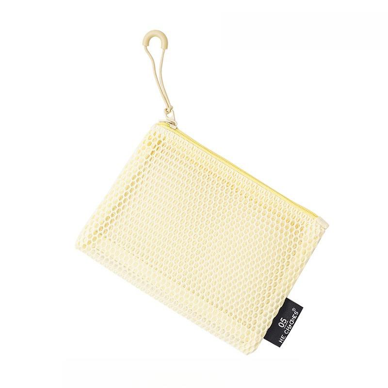 Mesh Travel Cosmetic Bag Portable Makeup Storage Bag Purses Women Large Capacity Zipper Make Up Organizer Storage Clutch