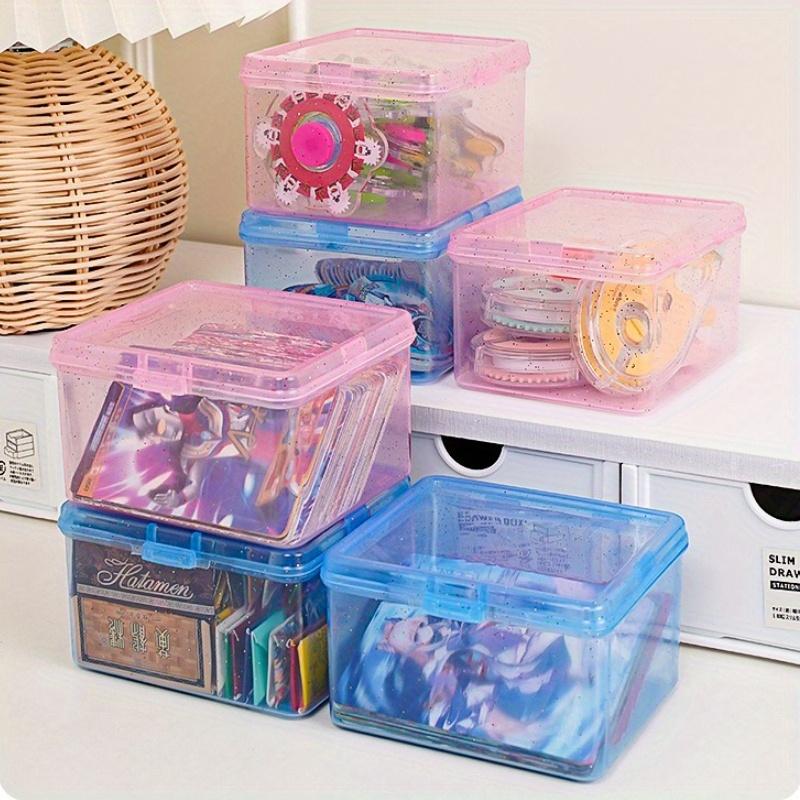 1Pc Flip-Top Storage Box, Suitable for Jewelry And Cosmetics, Modern Plastic Organizers with Dust Covers, Home Storage