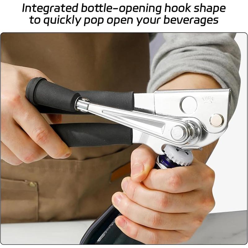 Stainless Steel Multifunctional Professional Manual Can Opener Craft Beer Grip Bottle Opener Kitchen Gadgets
