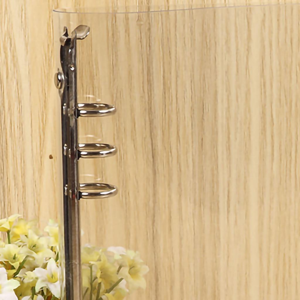 Transparent Binder Cover Snap Design Wear Resistant Eco Friendly PVC Budget Binder for School