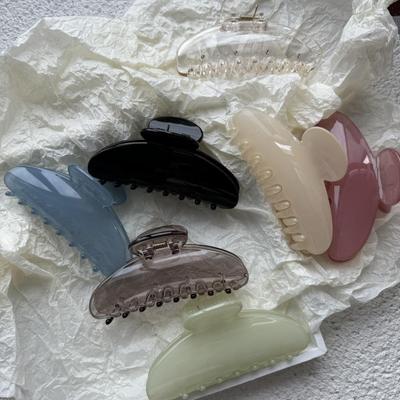 Korean Style Minimalist Semi-Circular Hair Clip for Women - High-End Summer Updo Shark Clip