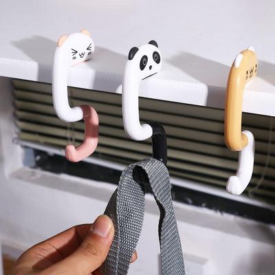 Niedlicher faltbarer hängender Panda aus Kunststoff, Tischhaken, Schlüsselhalter, Haken, Handtaschenaufhänger