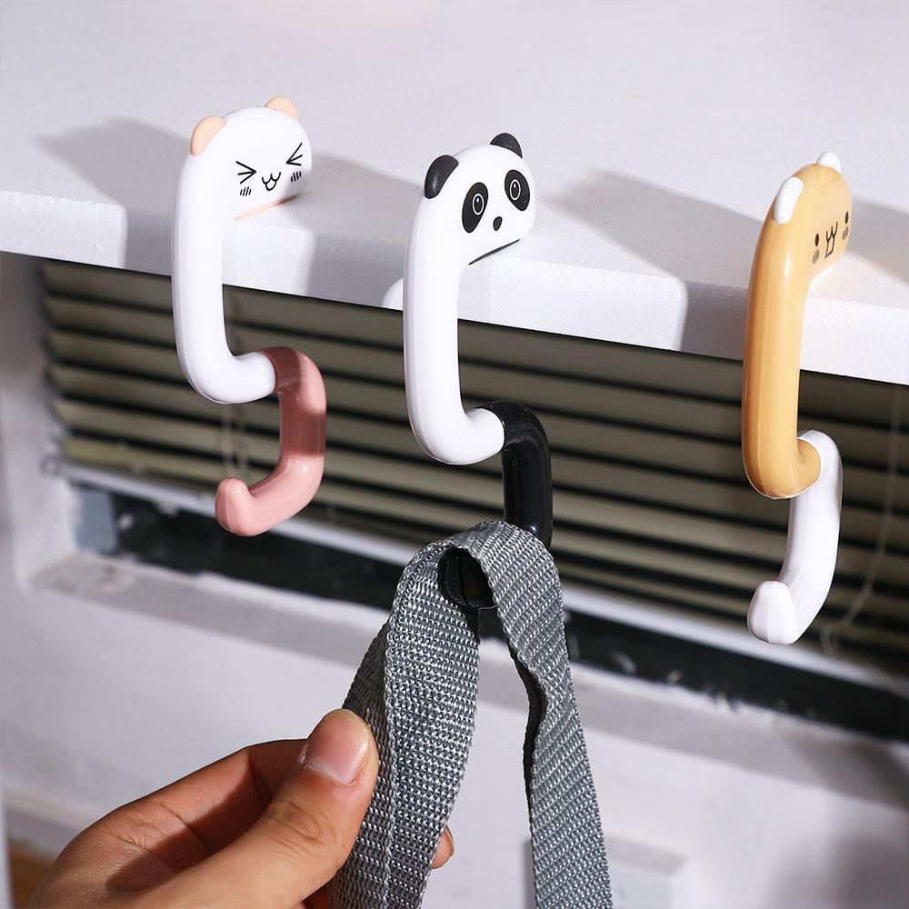 

Cute Plastic Animal Folding Hanging Panda Table Hook Key Holder Hook Handbag Hanger Panda