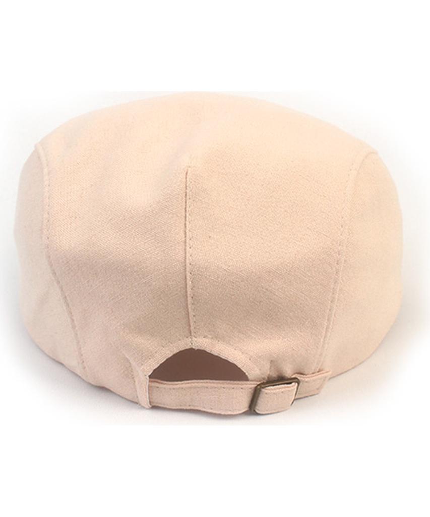 Simple Linen Ivory Hunting Cap Beret