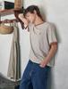 FLATWAVE IN SEOUL Loma Stripe Ringer T-Shirts Brown