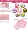 Kathuzz Combo of Silicone and Spa Gel Socks (1 + 1 Pair) for Women - Crack Heel Repair, Dry Foot Moisturizer With Natural Oil & Vitamin E - Pink