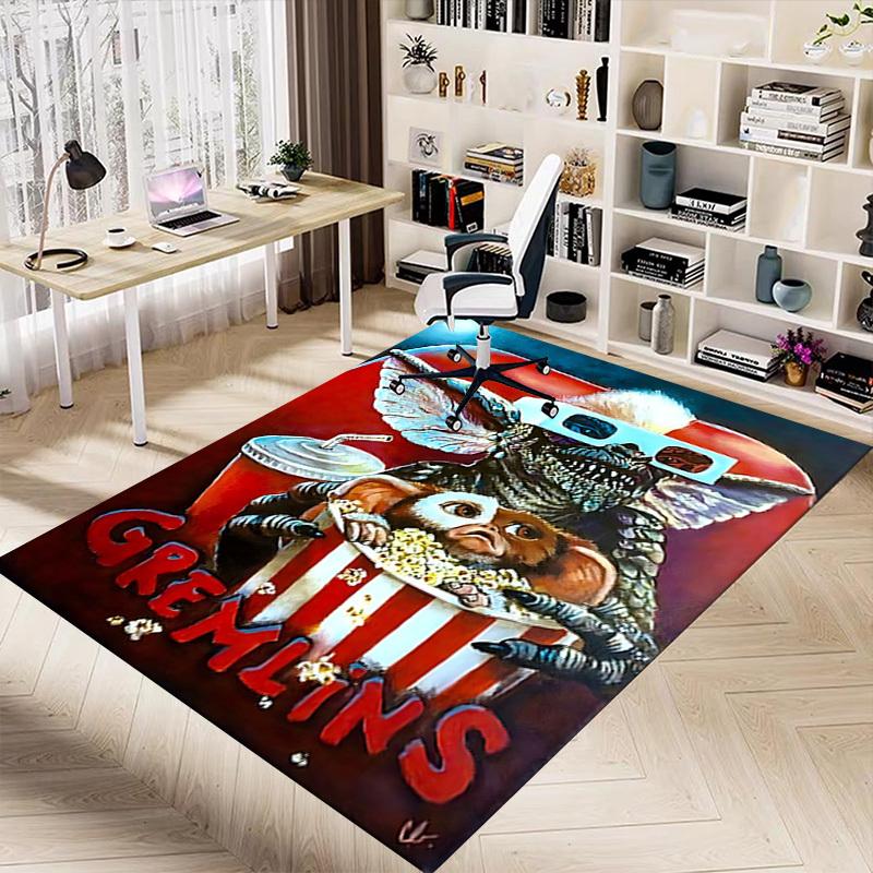 1 tappeto 3D Gremlins, tappeto per ufficio, tappetino per esterni, decorazione per la casa, tappeto per festival