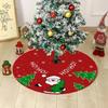 60/70/90cm Christmas Tree Skirt Red Christmas Tree Foot Cover Santa Claus Snowflake Christmas Tree Carpet Base Mat Decorations