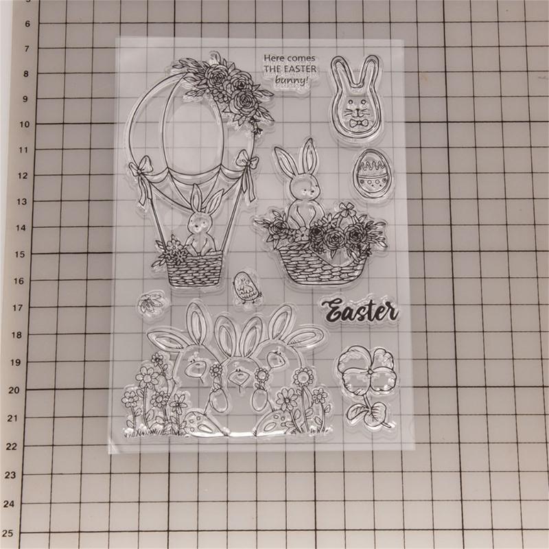 Easter Rabbit Clear Stamps and Cutting Dies for Card Making Album Photo Decorations Die Cut Seal DIY Scrapbooking Decors