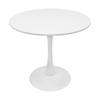 Round Dining Table White with Pedestal Base for 1-4 People,Pedestal Dining Table with Round Top for Kitchen Living Room White