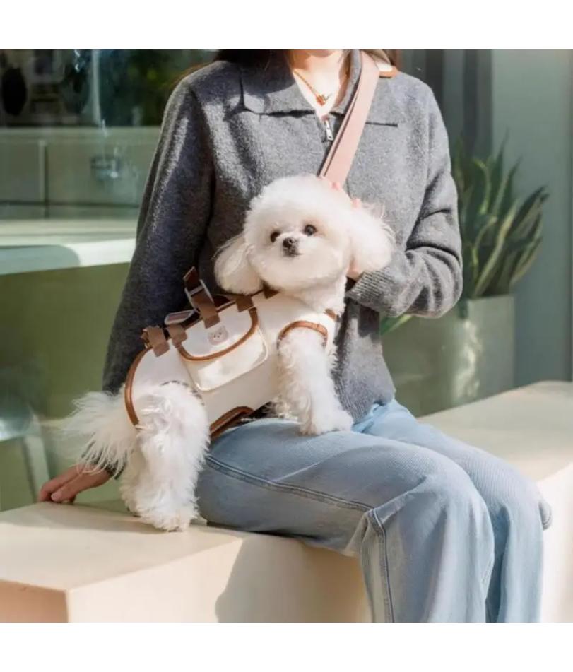 Portable Outdoor Breathable Traction Backpack Dog Leash Cat and Dog Harness Can Be Carried or Crossbody Cat Bag Pet Supplies