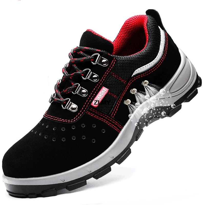 Puncture Proof Work Safety Shoes Men Steel Toe Work Boots Anti-smash Construction Safety Boots Man Low-cut Protective Footwear