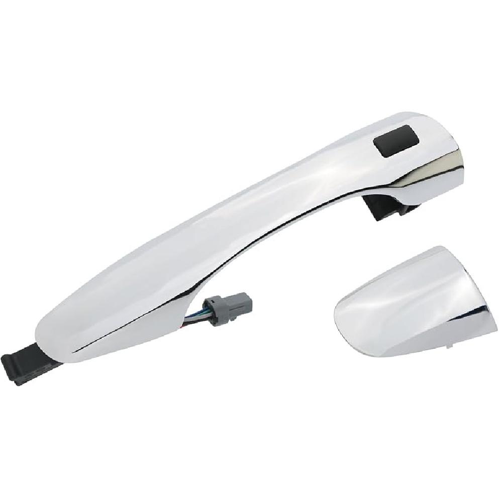 APPERFiT Exterior Door Handle W/End Cap Cover For Rear Door Right Passenger Side Chrome Compatible With Kia Sorento 2016 2017 2018   Replaces