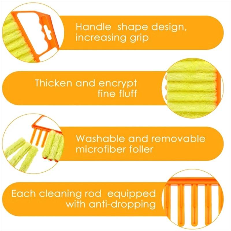 Fensterreinigungsbürste Mikrofaser Klimaanlage Reinigung Staubtuch Reiniger Waschen Jalousie Klinge Reinigungstuch Küchenwerkzeug