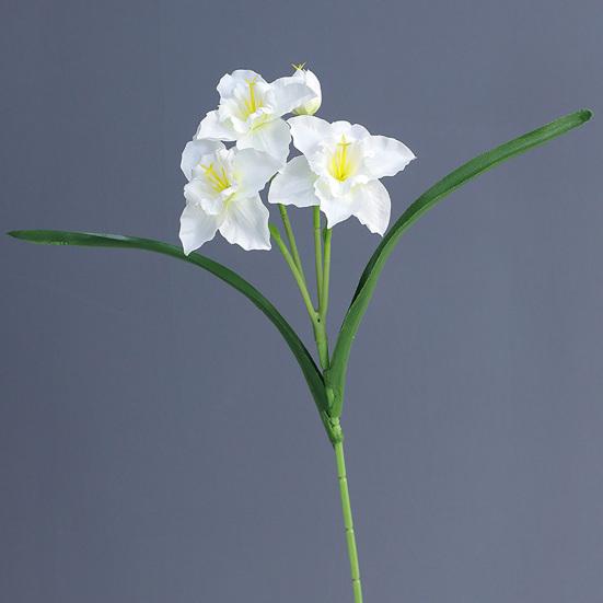 Artificial Daffodil Flowers 18 Inch Spring Faux Silk Narcissus Flower Arrangement Fake Daffodils Bouquet for Home Wedding Decor