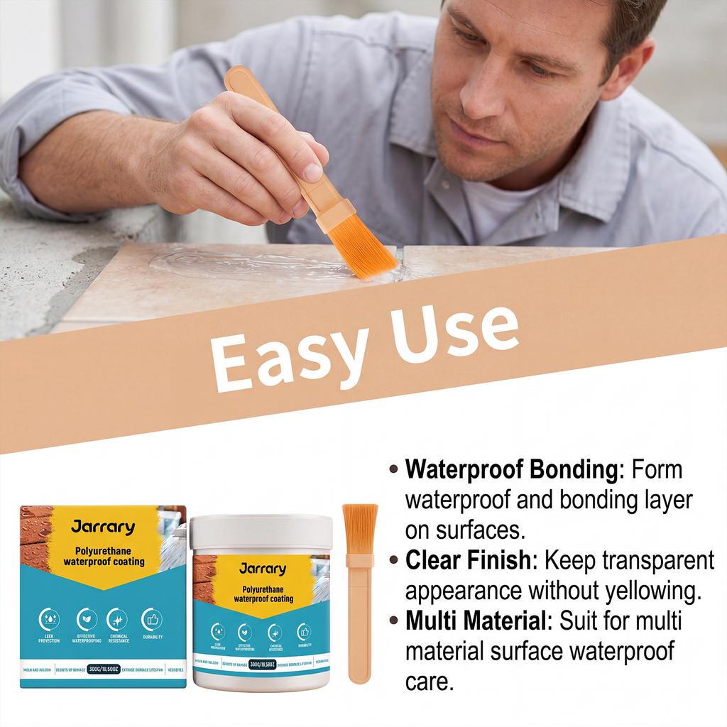 Transparent Waterproof Adhesive Convenient Glue for Indoor and Outdoor Multi-Material Surfaces, Waterproof and Moisture-Proof
