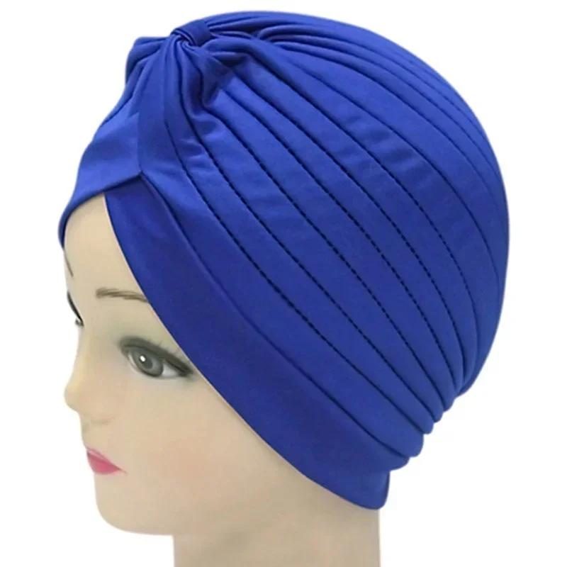 Africká křížová turbanová čepice s potiskem Indická čepice Dámský muslimský šátek na hlavu Čepice Pokrývka hlavy Turban Klobouk Ztráta vlasů Chemo čepice Dámský klobouk
