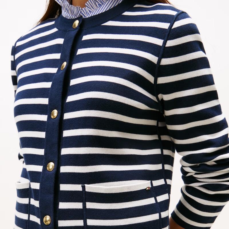 Tommy Hilfiger Women's Reversible Round Neck Knit Cardigan