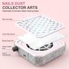 Nail Dust Collector with Rhinestones and Filter Pad, Powerful Vacuum Fan, Stepless Control Knob, Ideal for Acrylic Nail Salon To