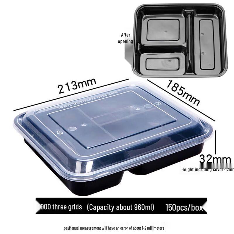 Wutuo Disposable Compartmented Takeout Containers
