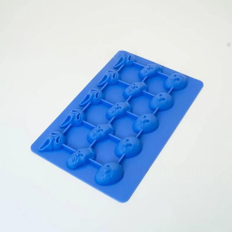 

3d Silicone Halloween Cake Mold Masked Killer Ghost Shape Mould For Making Cookie Candy Diy Cake Decor Tools Baking Accessorie синий