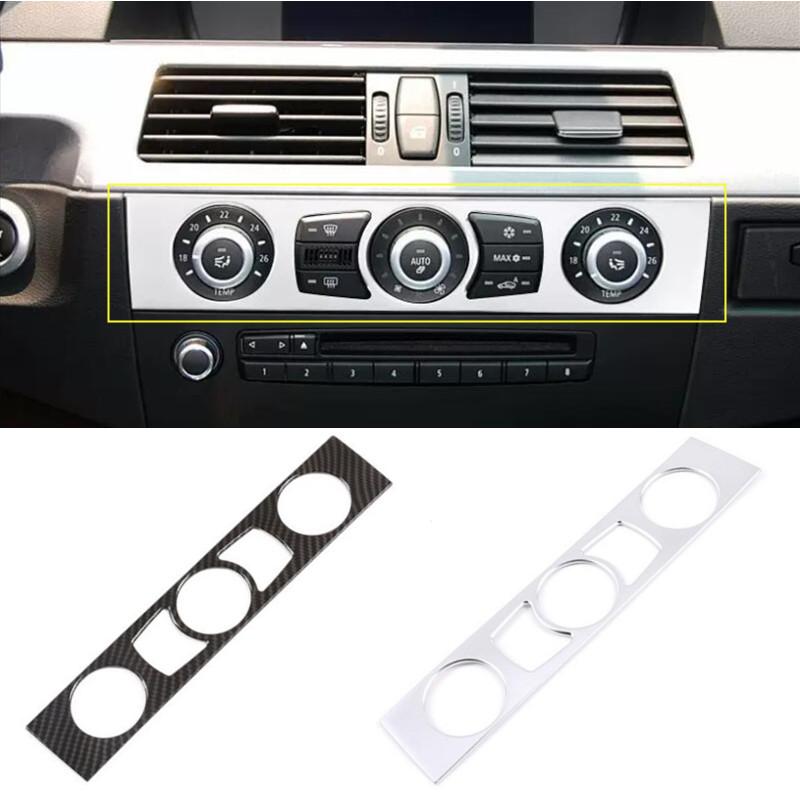 

Центральная консоль автомобиля, рамка кнопки кондиционера, декоративная наклейка на отделку для BMW 5 серии E60 2004-10, авто интерьер