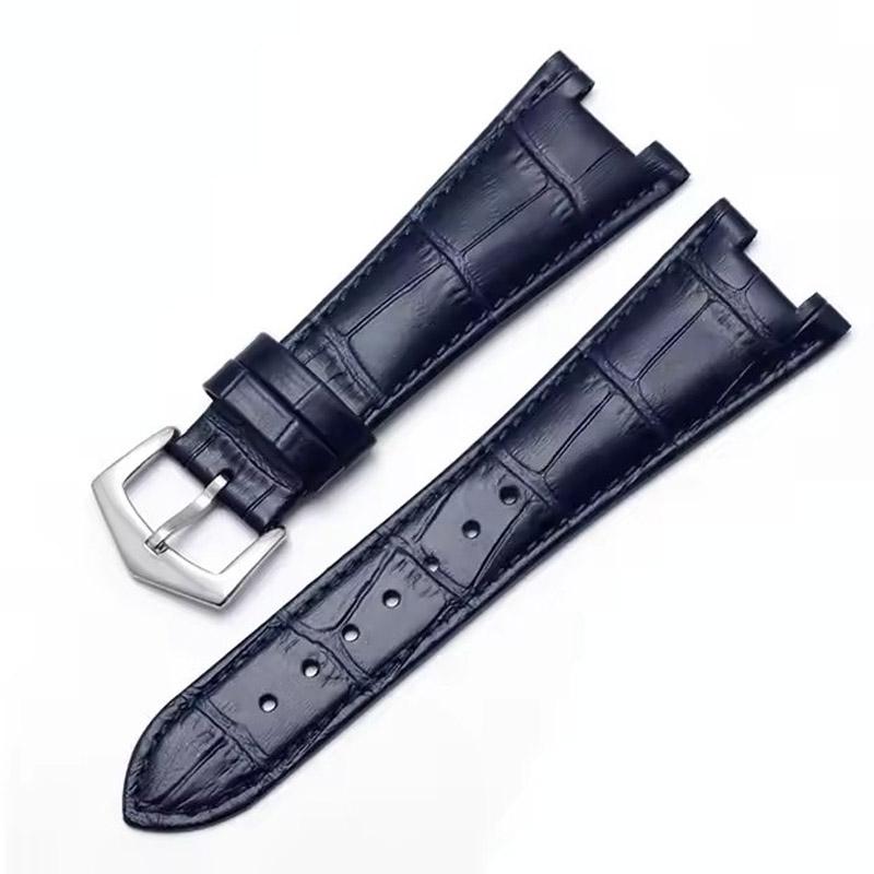 Cinturini per Patek Philippe Serie Nautilus 5711 5712 5980 Vera Pelle di Mucca Cinturino Impermeabile 25mm