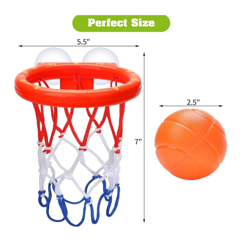 Παιχνίδι Μπάνιου Μωρού Παιδικά Παιχνίδια Νερού Σετ Μπάνιο Μπανιέρα Βεντούζα Σκοποβολή Κρίκος Μπάσκετ με 3 Μπάλες Παιχνίδια Μπάνιου για Παιδιά