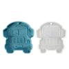 Shiny Cartoon School Bus Keychain Silicone Mold for Anniversary Love Gift Craft