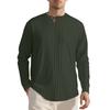 European and American Men's Casual Loose Long-sleeved T-shirt Beach Shirt