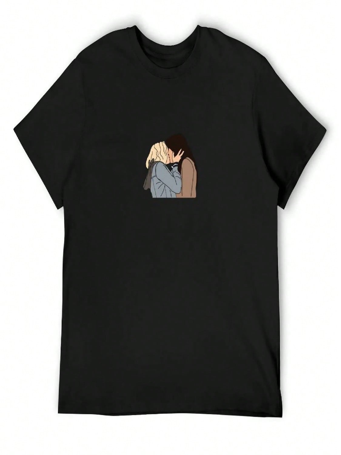Maya Bishop & Carina DeLuca Kiss T-Shirt Anime Clothes Korean Fashion Plus Size Tops T-Shirt unisex S разноцветный