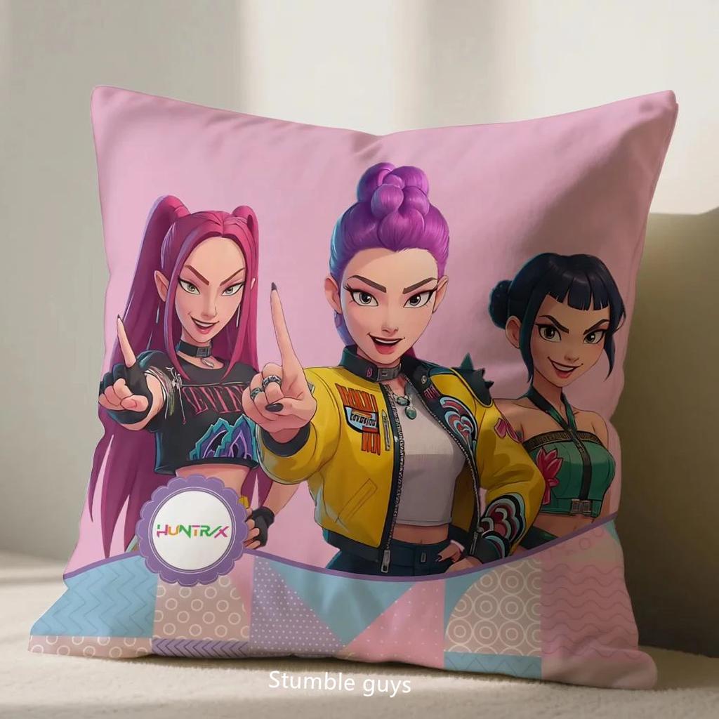 Kpop Anime 45x45cm Sofakissenbezug Dämonenjäger Kissenbezug Dekor