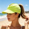 Women Sport Hat with UPF 50+ UV Protection Sweat-Wicking Fabric Open-Top Design Sun Visor Hat