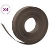 VidaXL Bordures de jardin 4 pcs marron 10 m 10 cm polyéthylène 3155438