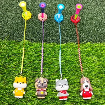 Cartoon Dog Golf Tee Hanger Plastic Anti Lost Golf Tee Ring with Strap Tee Loss Prevention Golf Accessory for Men Women Golfer