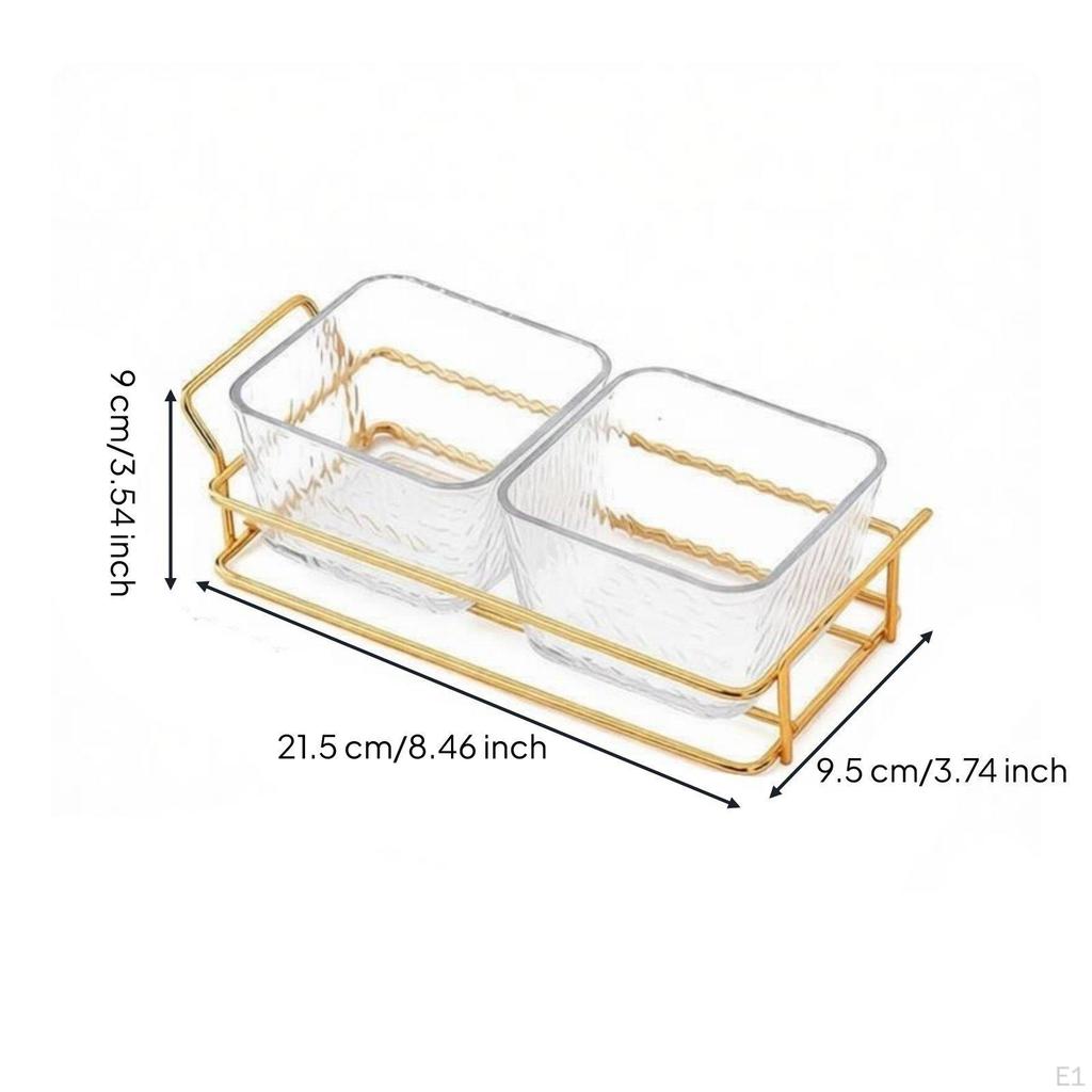 6 Compartment Snack Tray Luxury Design Divided Serving Dish Set Food Grade Material Bowls with