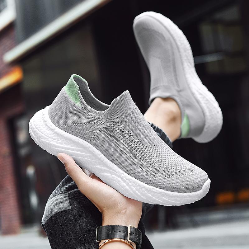Fashion Men's Shoes Summer Fashion Soft Sole Mesh Comfortable Breathable Wedge Heels Comfortable Lightweight Flat Slippers Sneaker Men a