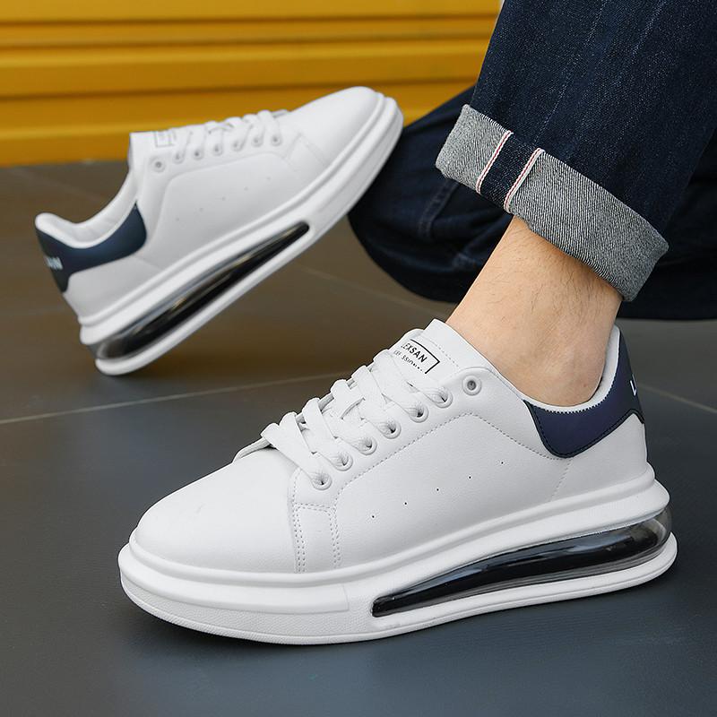 Small white shoes men thick sole casual board shoes with Korean version of the trend cushioned air cushion sports shoes