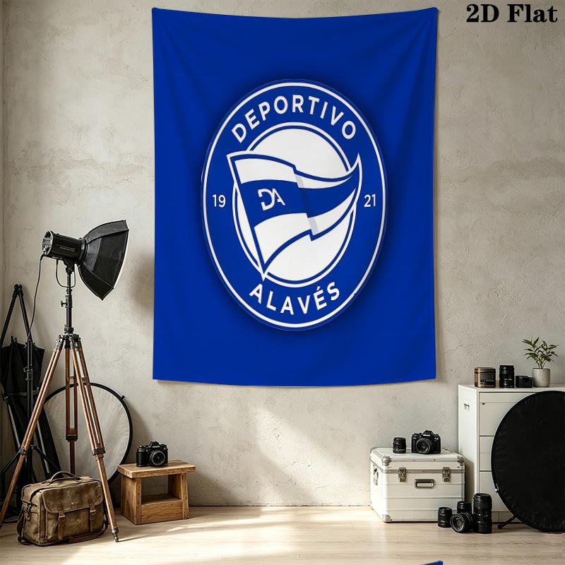 Deportivo Alaves Wall Tapestry Aesthetic Wall Hanging Printed Fabric Blanket Decorative Tapestries For Bedroom Living Room Home Decor