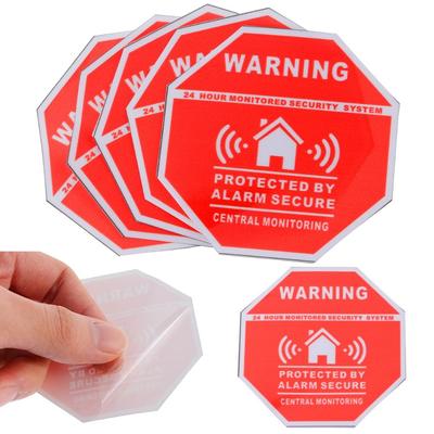 Adesivo Allarme di Sicurezza Impermeabile Rosso Adesivi Sistema di Sicurezza Strumento Segnali di Avvertimento Decalcomanie