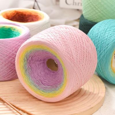 300G Coton Mercerisé Mélangé Fil Fantaisie Gâteau Fil Fait Main Bricolage Tricot Crochet Châle Manteau Foulard Fil