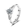 New 925 Sterling Silver Ring AAA Zircon Adjustable Simplicity Fashion Exquisite Women Jewelry Accessories Wedding Party Gift